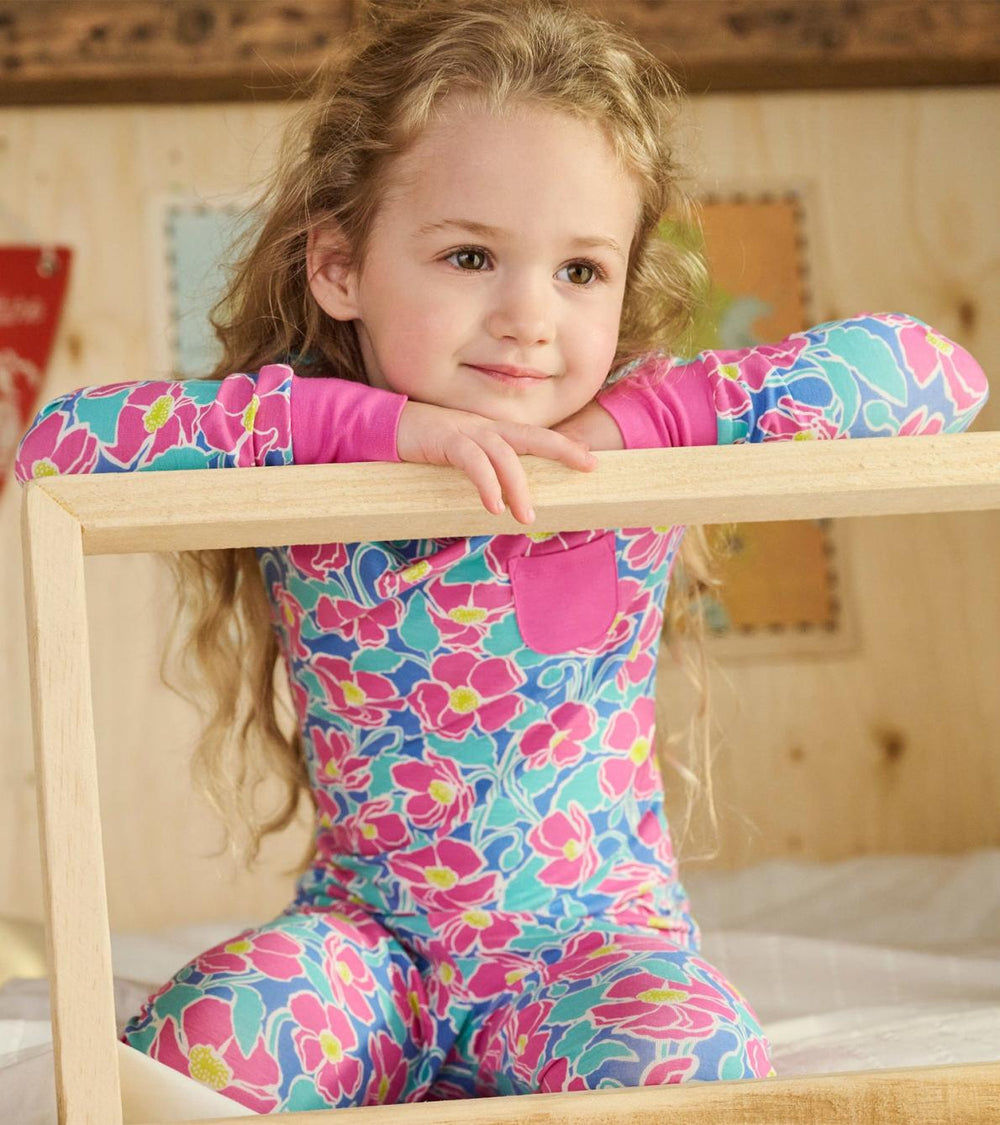 Hatley Sleepwear | Girls Girls Big Poppies Bamboo Pajama Set