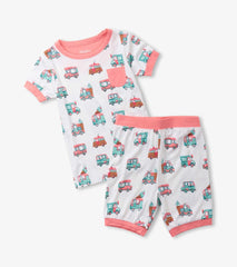 Hatley Sleepwear | Girls Girls Ice Cream Trucks Bamboo Short Pajama Set
