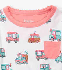 Hatley Sleepwear | Girls Girls Ice Cream Trucks Bamboo Short Pajama Set