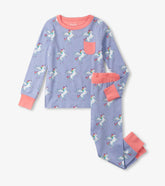 Hatley Sleepwear | Girls Girls Rainbow Unicorn Bamboo Pajama Set