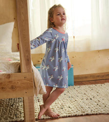 Hatley Sleepwear | Girls Girls Rainbow Unicorn Long Sleeve Nightgown