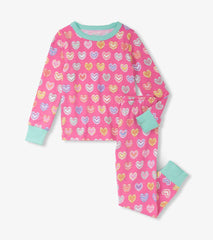 Hatley Sleepwear | Girls Girls Shibori Hearts Pajama Set