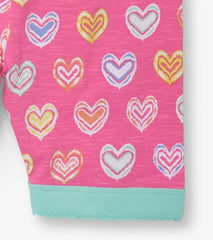 Hatley Sleepwear | Girls Girls Shibori Hearts Short Pajama Set