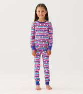 Hatley Sleepwear | Girls Girls Stripes & Hearts Pajama Set