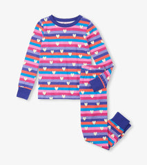 Hatley Sleepwear | Girls Girls Stripes & Hearts Pajama Set