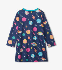 Hatley Sleepwear | Girls Interstellar Long Sleeve Girls Nightgown