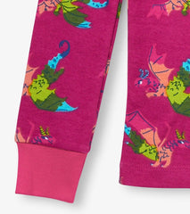 Hatley Sleepwear | Girls Rainbow Dragons Organic Cotton Pajama Set