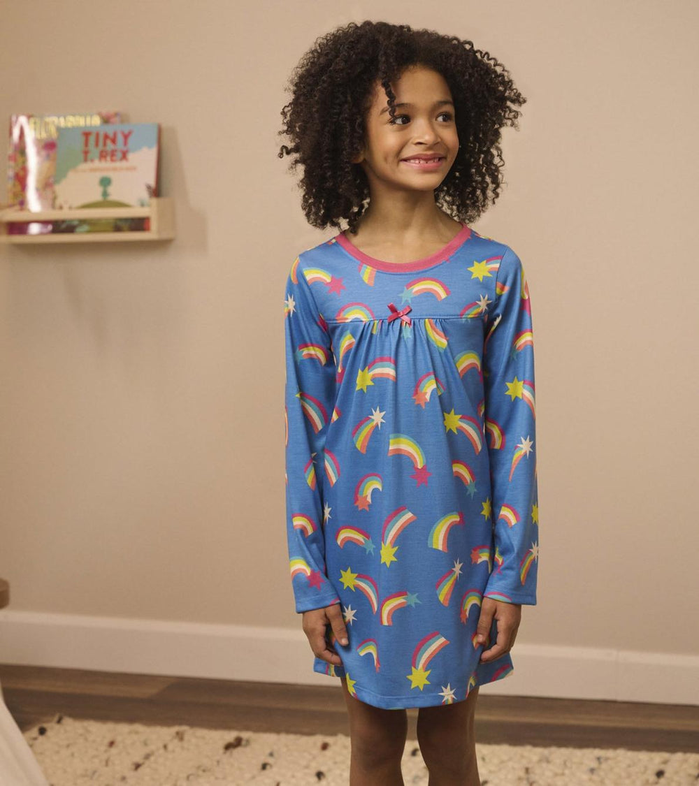 Hatley Sleepwear | Girls Shooting Stars Long Sleeve Girls Nightgown