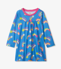 Hatley Sleepwear | Girls Shooting Stars Long Sleeve Girls Nightgown
