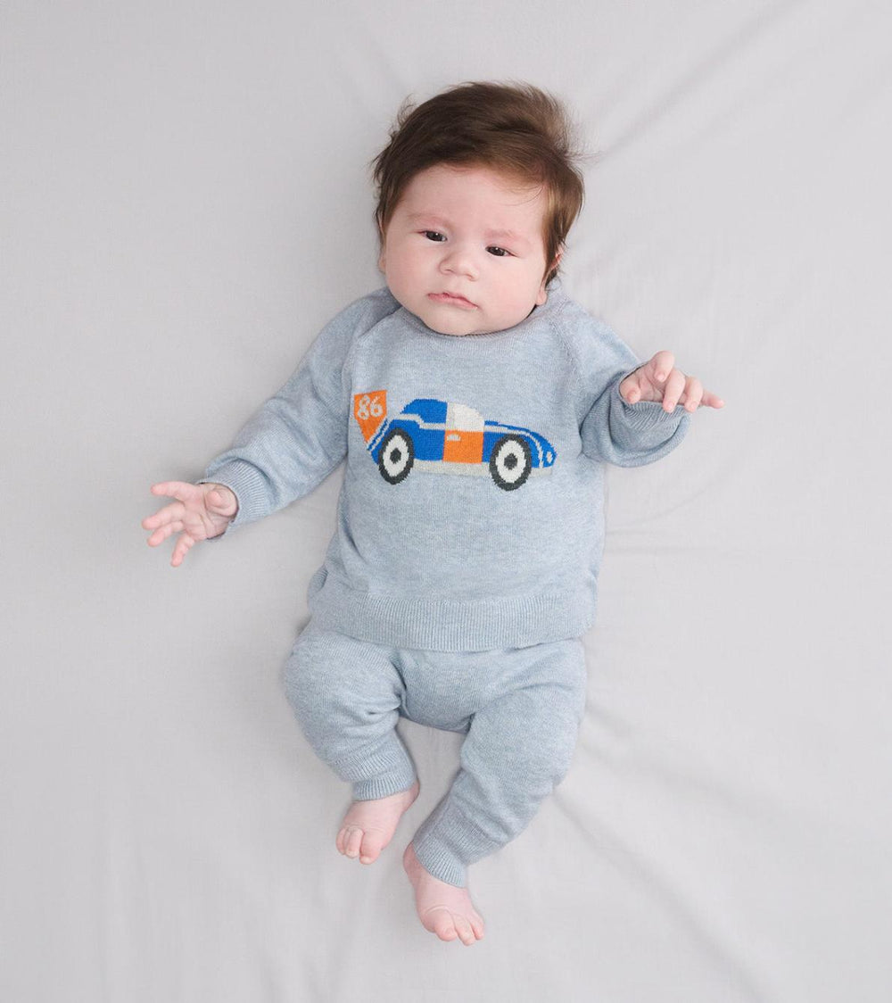 Hatley Sweaters | Baby & Toddler Baby Boys Little Racecar Pullover Sweater & Pants