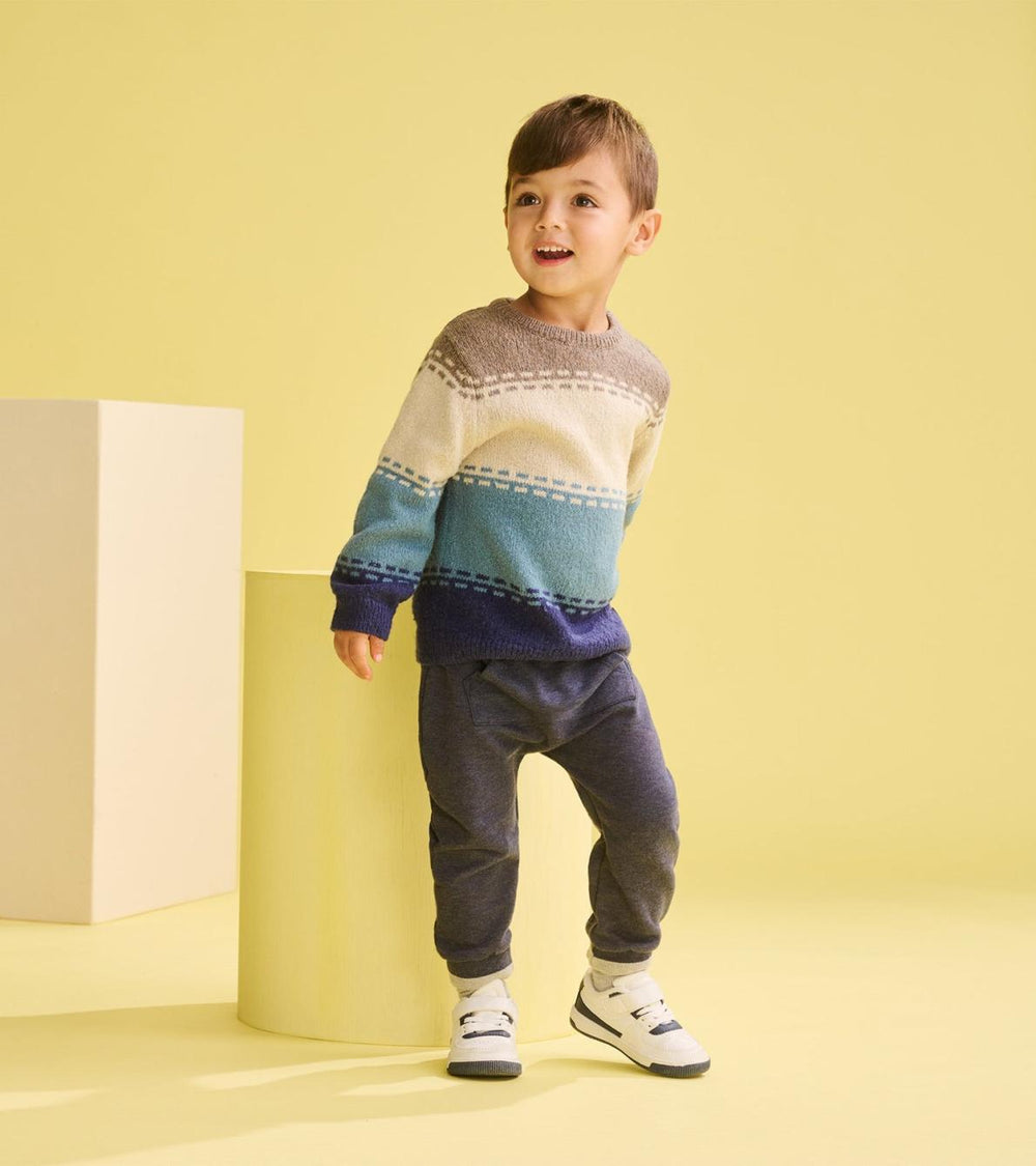 Hatley Sweaters | Baby & Toddler Baby & Toddler Boys Blue Combo Crew Neck Knit Sweater