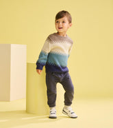 Hatley Sweaters | Baby & Toddler Baby & Toddler Boys Blue Combo Crew Neck Knit Sweater