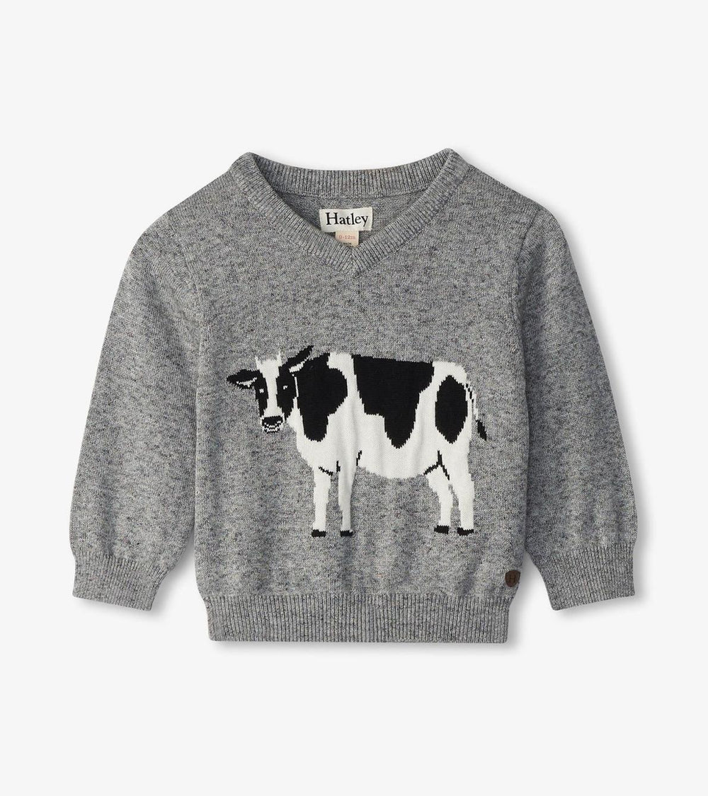 Hatley Sweaters | Baby & Toddler Baby & Toddler Boys Milk Cow V-Neck Sweater