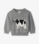 Hatley Sweaters | Baby & Toddler Baby & Toddler Boys Milk Cow V-Neck Sweater
