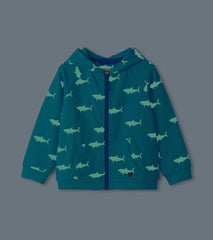 Hatley Sweaters | Baby & Toddler Baby & Toddler Boys Shark Silhouette Glow Zip-Up Hoodie
