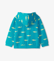 Hatley Sweaters | Baby & Toddler Baby & Toddler Boys Shark Silhouette Glow Zip-Up Hoodie