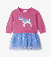 Hatley Sweaters | Baby & Toddler Baby & Toddler Girls French Bulldogs Drop Waist Sweater Dress