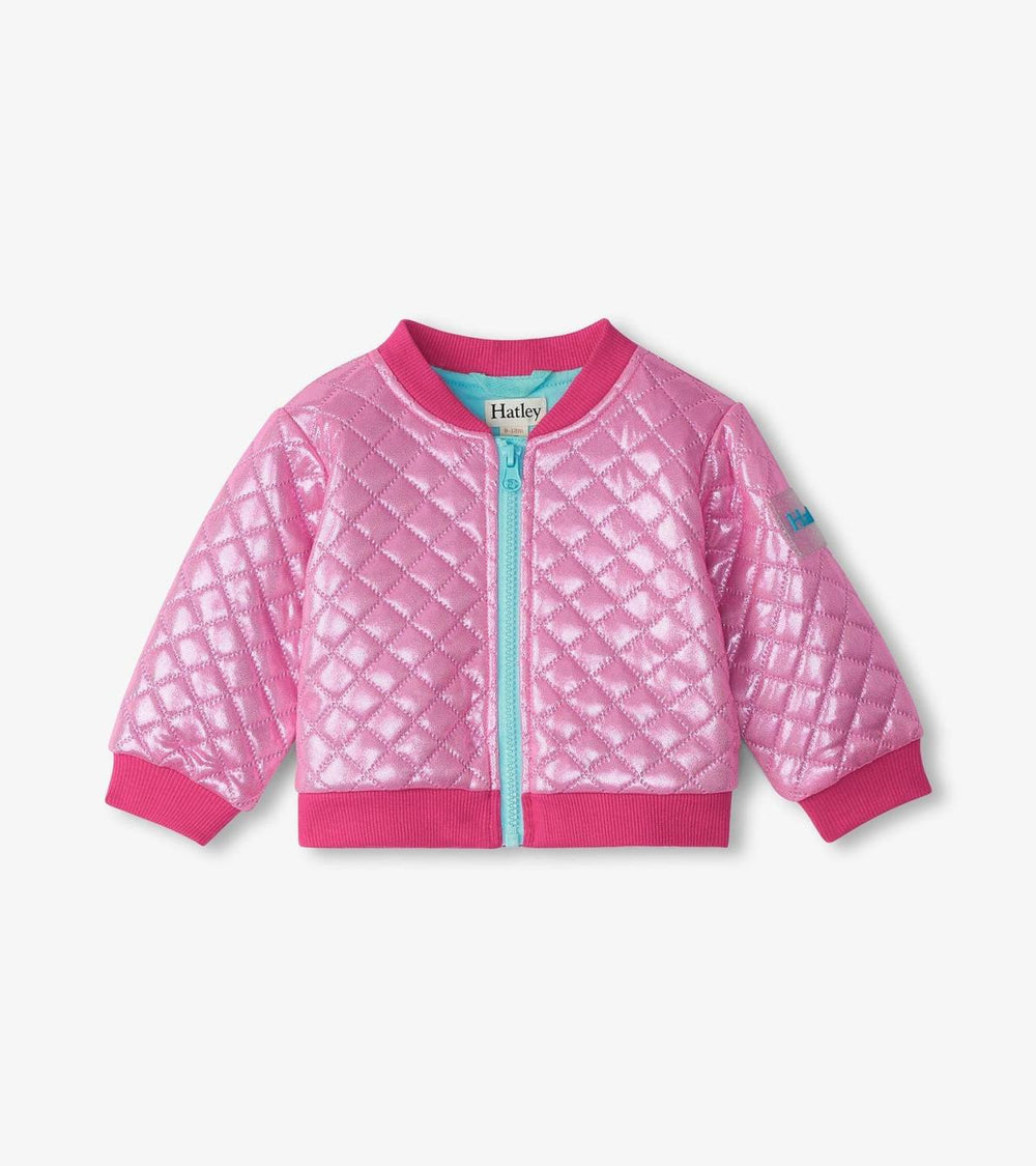 Hatley Sweaters | Baby & Toddler Baby & Toddler Girls Rose Violet Metallic Bomber Jacket