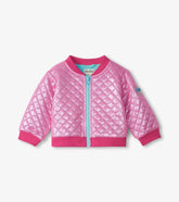 Hatley Sweaters | Baby & Toddler Baby & Toddler Girls Rose Violet Metallic Bomber Jacket