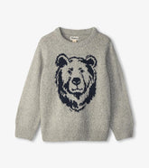 Hatley Sweaters | Boys Boys Charcoal Bear Crew Neck Sweater