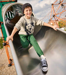 Hatley Sweaters | Boys Boys Charcoal Bear Crew Neck Sweater