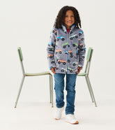 Hatley Sweaters | Boys Boys Monster Trucks Fuzzy Fleece Zip-Up Jacket
