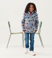 Hatley Sweaters | Boys Boys Monster Trucks Fuzzy Fleece Zip-Up Jacket