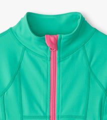 Hatley Sweaters | Girls Girls Aqua Green Active Jacket