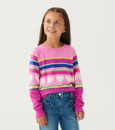 Hatley Sweaters | Girls Girls Rainbow Heart Sweater