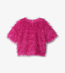 Hatley Sweaters | Girls Girls Rose Violet Fluffy Knit Sweater