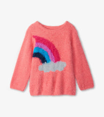 Hatley Sweaters | Girls Magical Rainbow Shimmer Fuzzy Sweater