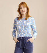 Hatley Sweaters | Women 3/4 Sleeve Knit Breton - Textured Poppies