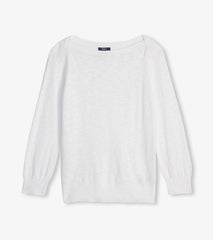 Hatley Sweaters | Women 3/4 Sleeve Knit Breton - White