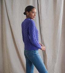 Hatley Sweaters | Women Button Neck Sweater - Ultra Violet