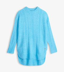 Hatley Sweaters | Women Cable Knit Tunic - Sky Blue