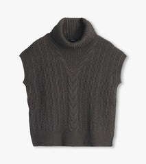Hatley Sweaters | Women Cable Knit Vest - Charcoal Grey
