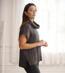 Hatley Sweaters | Women Cable Knit Vest - Charcoal Grey