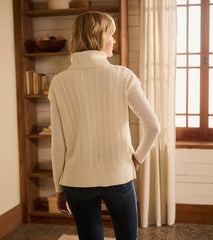 Hatley Sweaters | Women Cable Knit Vest - Winter White