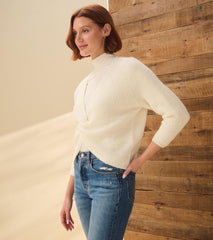 Hatley Sweaters | Women Cross Over Sweater - Winter White