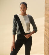 Hatley Sweaters | Women Devon Sweater - Diagonal Stripes