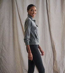 Hatley Sweaters | Women Mock Neck Pullover - Charcoal Heather