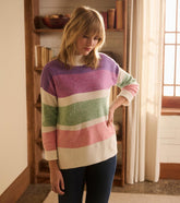 Hatley Sweaters | Women Mock Neck Tunic - Sunrise Colour Block