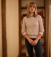 Hatley Sweaters | Women Raglan Pullover - Pale Snow Melange