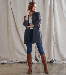 Hatley Sweaters | Women Sweater Blazer - Charcoal Grey