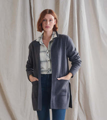 Hatley Sweaters | Women Sweater Blazer - Charcoal Grey