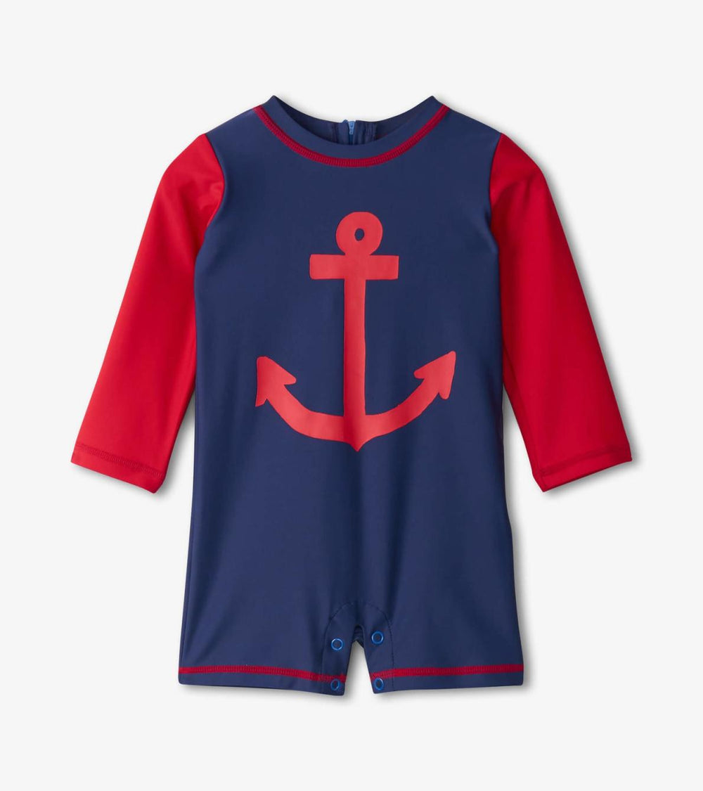 Hatley Swimwear | Baby & Toddler Baby Boys Nautical Anchor One-Piece Rashguard