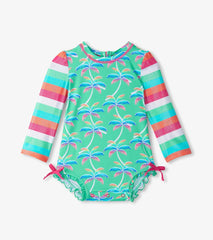 Hatley Swimwear | Baby & Toddler Baby Girls Rainbow Palm Rashguard Swimsuit