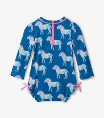 Hatley Swimwear | Baby & Toddler Rainbow Zebra Baby Rashguard Swimsuit