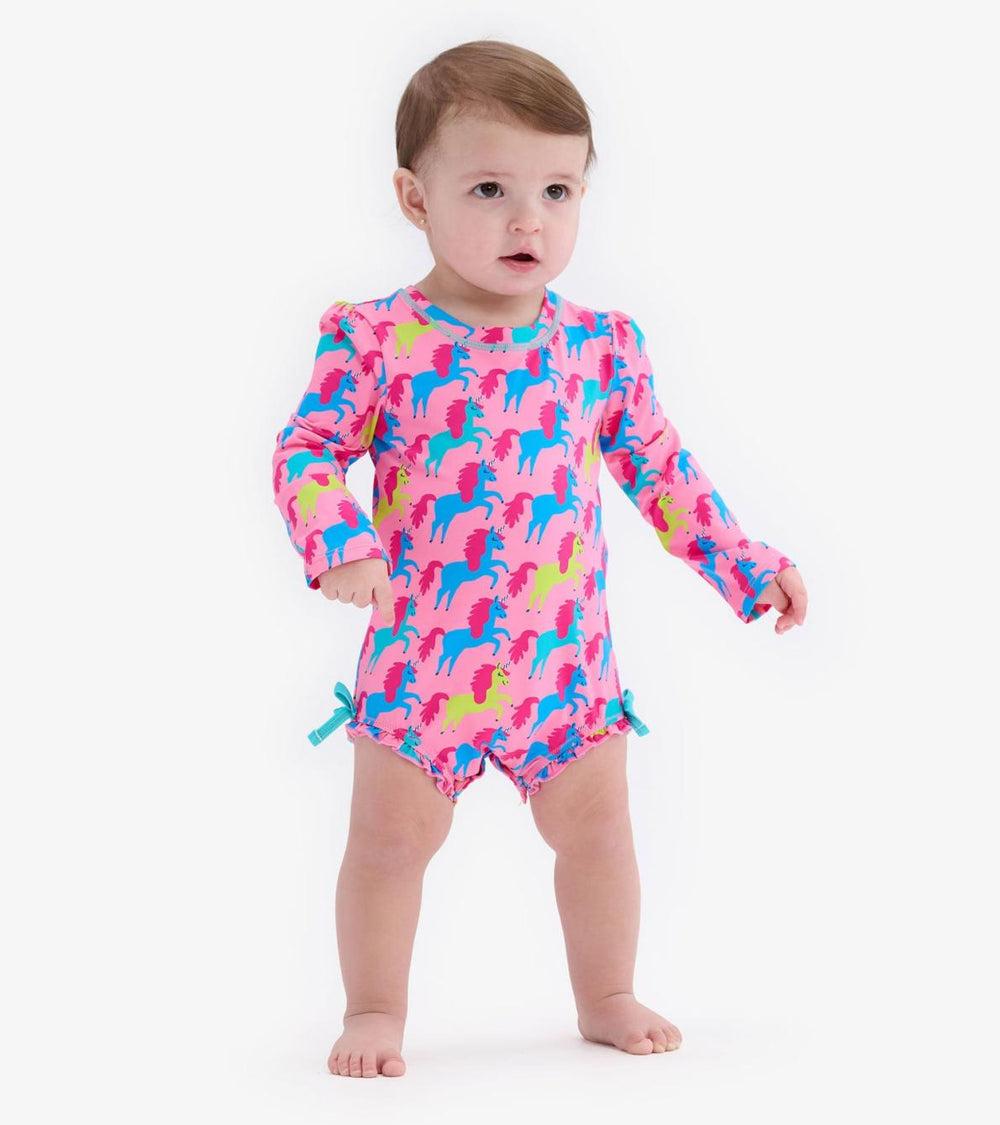 Hatley Swimwear | Baby & Toddler Rock Star Unicorn Baby Rashguard Swimsuit