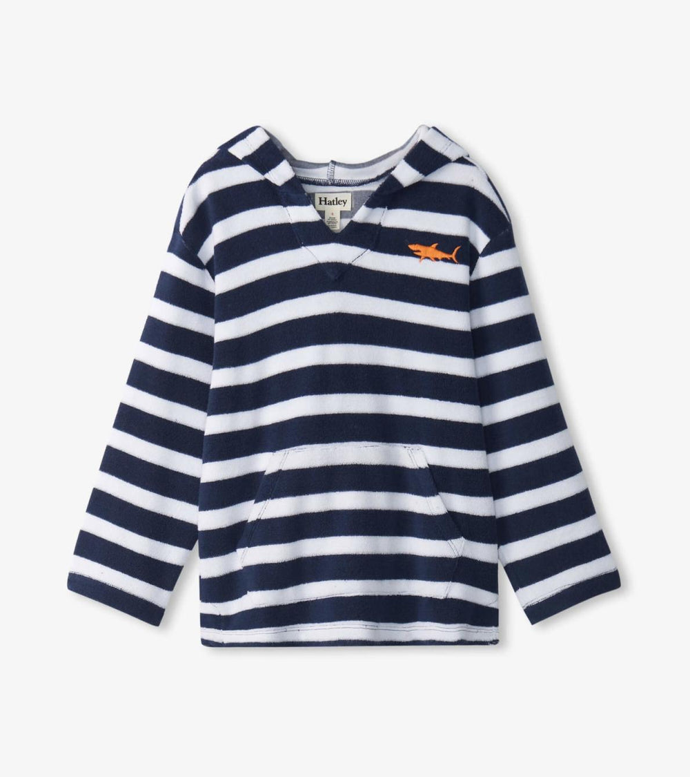 Hatley Swimwear | Boys Boys Deep Sea Stripes Terry Pullover Hoodie